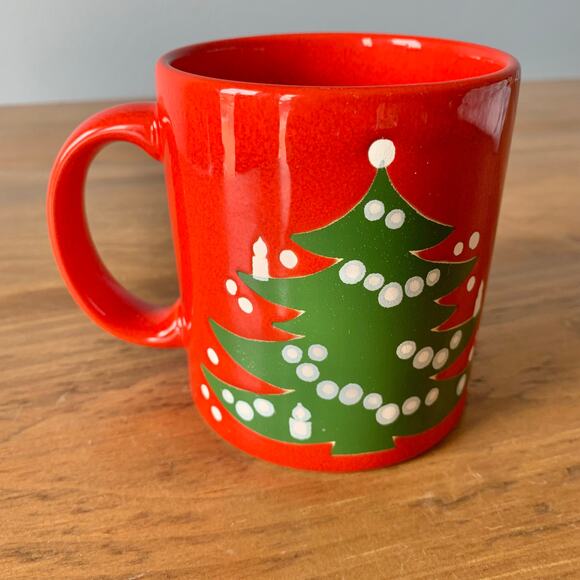 Waechtersbach Coffee Mug Cup Vintage Red Christmas Tree Holiday Ceramic Germany - Picture 4 of 7